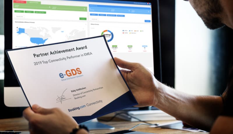  A e-GDS distinguida pela Booking.com como TOP Connectivity Performer 2019!